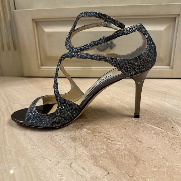 Jimmy Choo Ivette in Anthracite Glitter size EU 39 - Picture 2 of 10